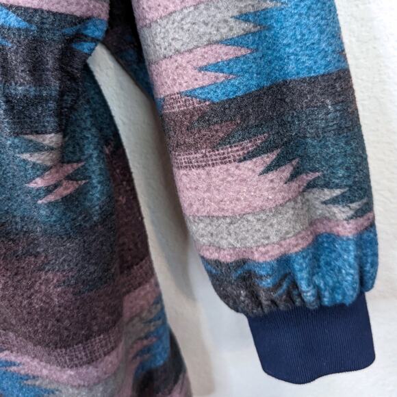 Vintage Reversible Parka Winbreaker Flannel Lined Southwestern Jacket 90s OS VTG - Picture 9 of 11